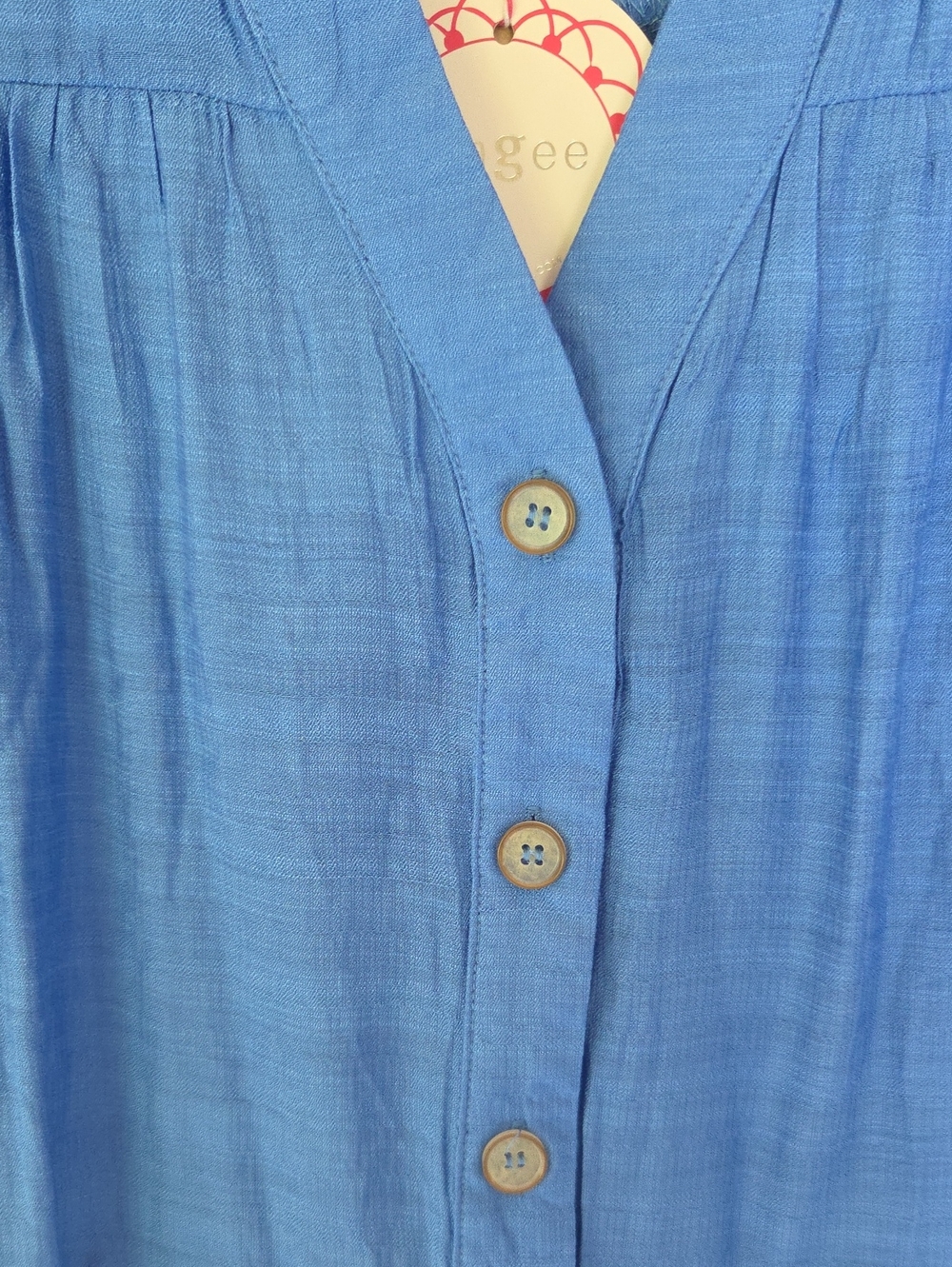 Umgee Royal Blue Tiered Collar Midi Dress, NWT, Sz. L - Picture 3 of 6